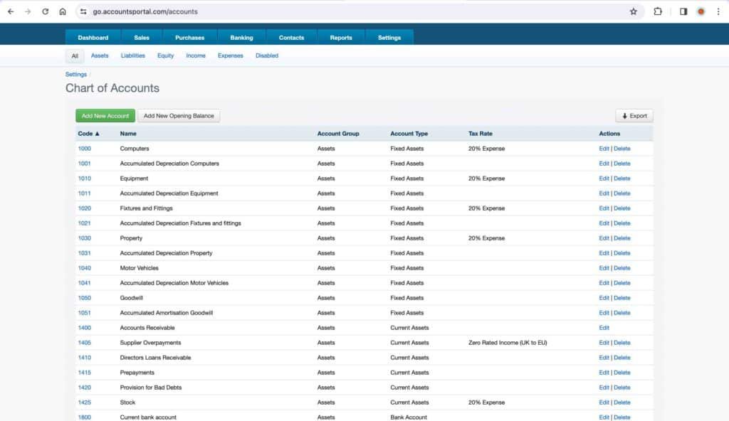 AccountsPortal Screenshot.